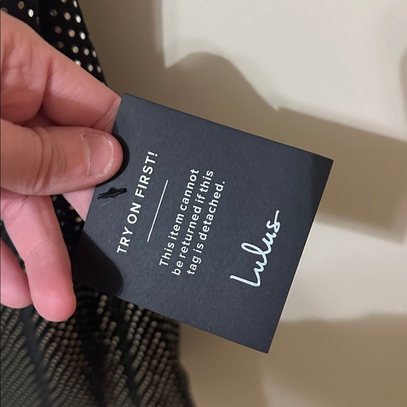 NWT Lulus Immaculate Energy Black Dotted Mesh Bodycon Mini Dress - Picture 5 of 7